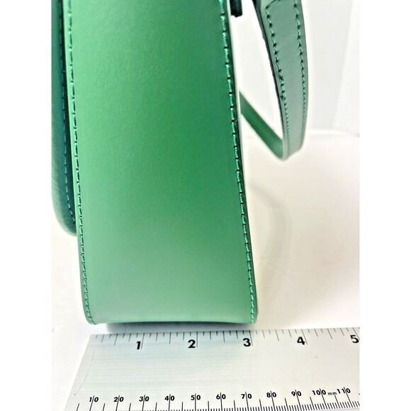 Valentina Fiore Genuine Leather Made in Italy Green  Crossbody Shoulder Handbag - Picture 11 of 16
